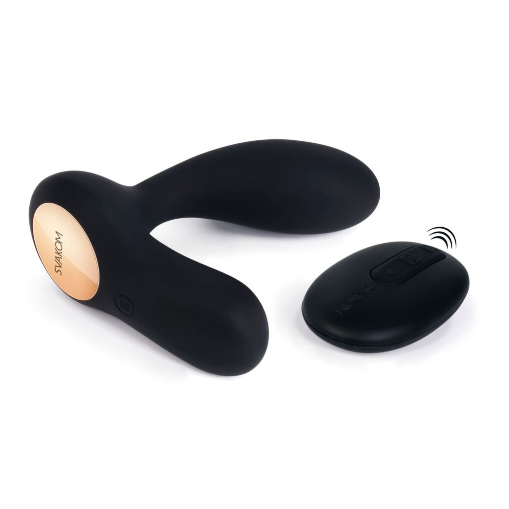 Svakom - Vick Krachtige Anaal & G-Spot Vibrator Zwart afstandbediening
