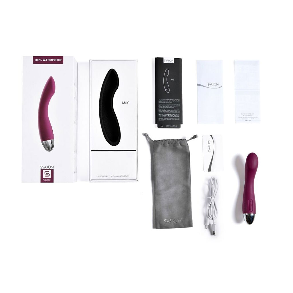 Svakom - Amy G-spot Vibrator Paars inhoud