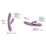 Svakom - Trysta Neo Rabbit Vibrator met G-Spot Ball afmeting